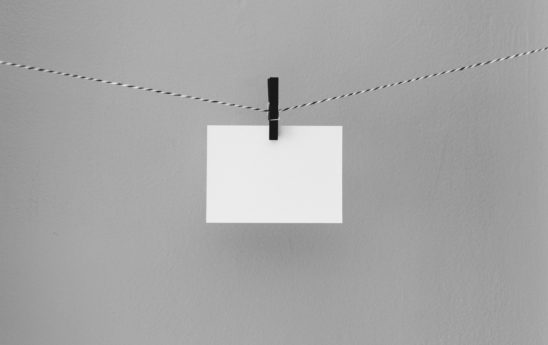 Paper and Peg on Clothes Line